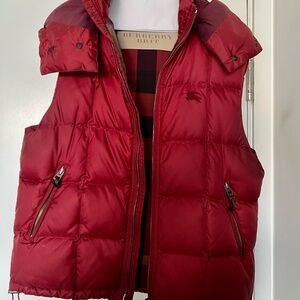 Burberry Vest with Removable Checkered Hood